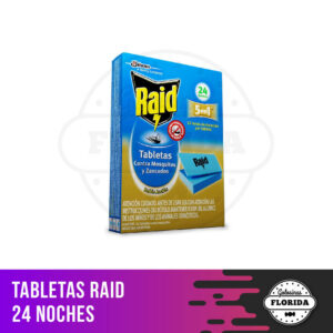TABLETAS RAID 24 NOCHES