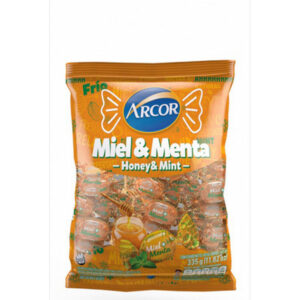 CARAMELOS ARCOR MIEL MAS MENTA X 335 GRS X U