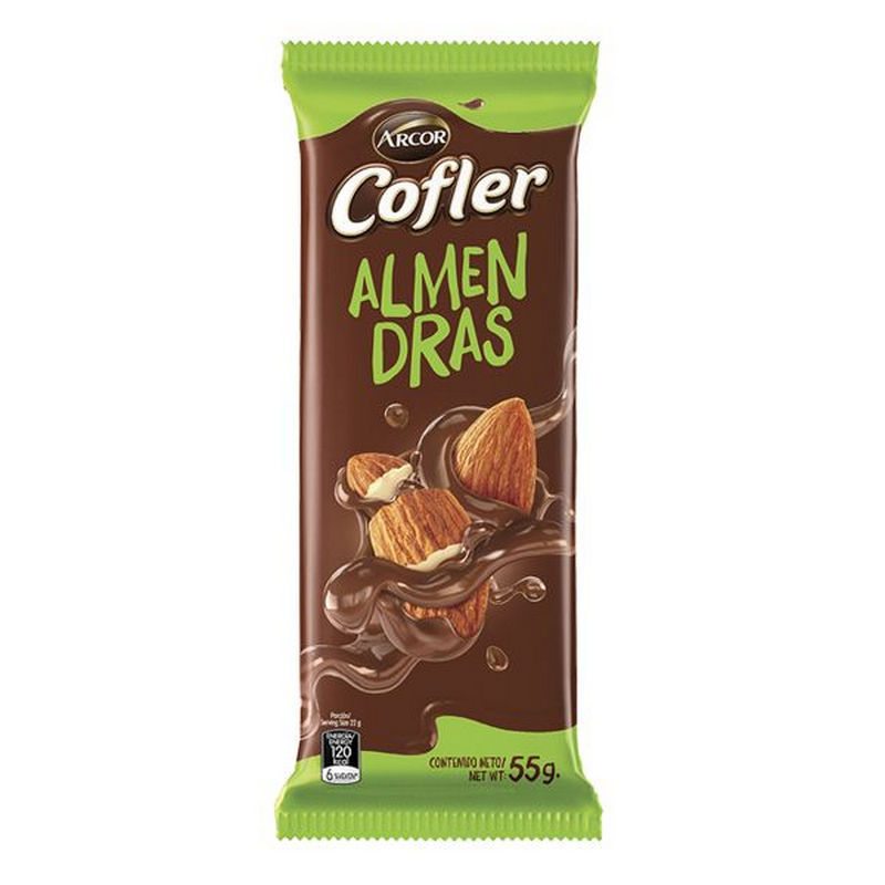 golosinas-florida-1220-1 CHOCOLATE COFLER CON ALMENDRAS 55 GRS