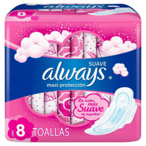 TOALLITAS ALWAYS SUAVE 8U C/A NOCTURNAS