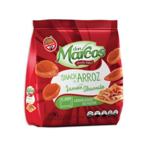 SNACK DE ARROZ DON MARCOS JAMON AHUMADO 80 GRS