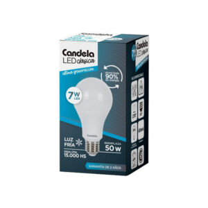 LAMPARA CANDELA LED LUZ FRIA 7W