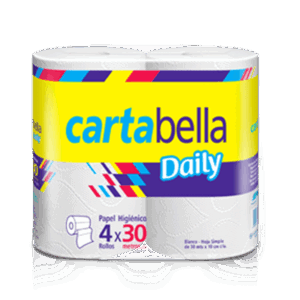 PAPEL HIGIENICO CARTABELLA 4x30 mts x 12U