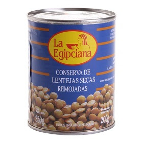 LENTEJAS REMOJADAS EN LATA LA EGIPCIANA 350 GRS