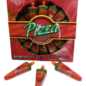 GELATINA EN FORMA DE PIZZA FRUTILLA x 30U