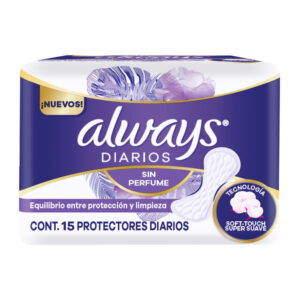 PROTECTORES DIARIOS ALWAYS SIN PERFUME 15 U