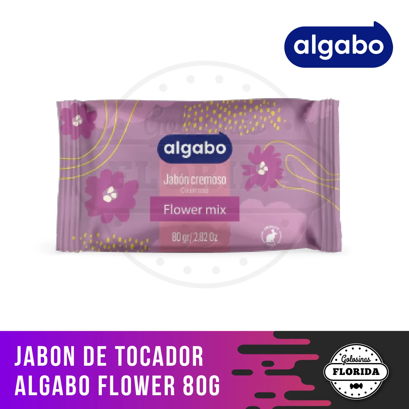 JABON DE TOCADOR ALGABO FLOWER 80g